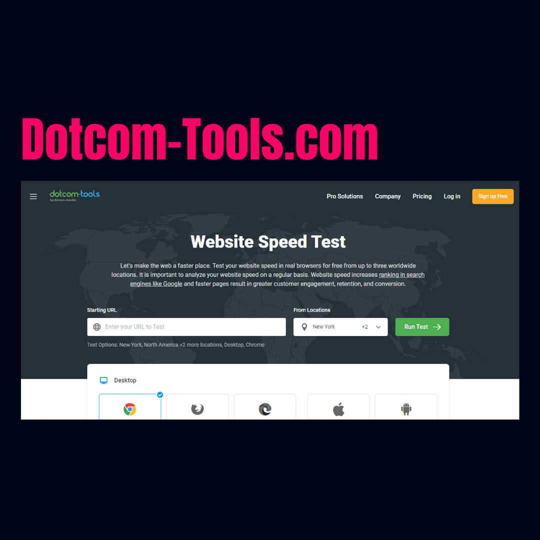 Dotcom-Tools_WebPageTest_Website performance and testing tools_insightwey.com