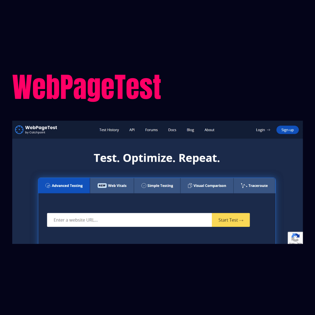 WebPageTest_website Performance and Speed Testing Tools_insightwey.com
